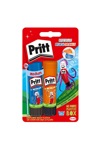 OEM PRITT ΚΟΛΛΑ STICK METALLIC BLUE ΚΑΙ ORANGE 2Χ20ΓΡ