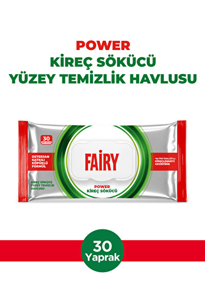 Fairy Power Kireç Sökücü Yüzey Temizlik Havlusu 30 Yaprak | Deterjan Katkılı ...
