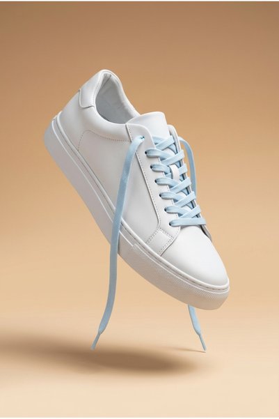 last icon Light Blue Baby Blue Flat Knitted Shoelaces