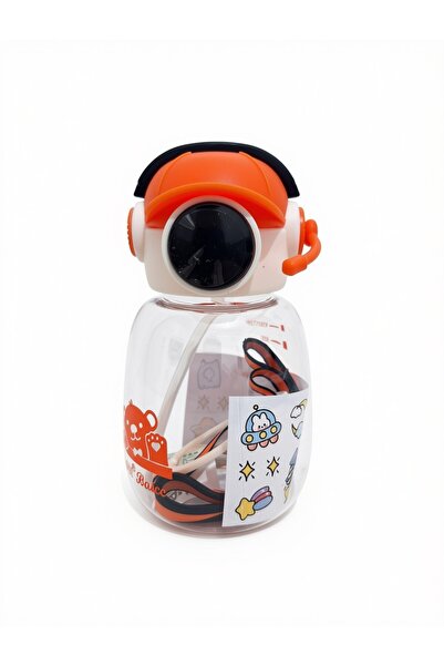 Astronot Pipetli Çocuk Matarası 650/720 ml Askılı Suluk