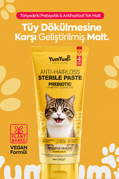 YUMYUM İLK Prebiyotik İçerikli Tüy Dökülme Engelleyici, Tüy Yumağı Ve Kusma Ö...