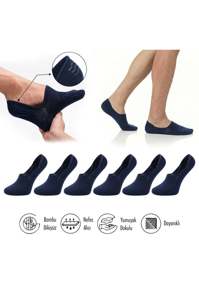 Lion Monroe Pure Bamboo Summer Men's Babet Flat Short Socks Seamless Premium ...
