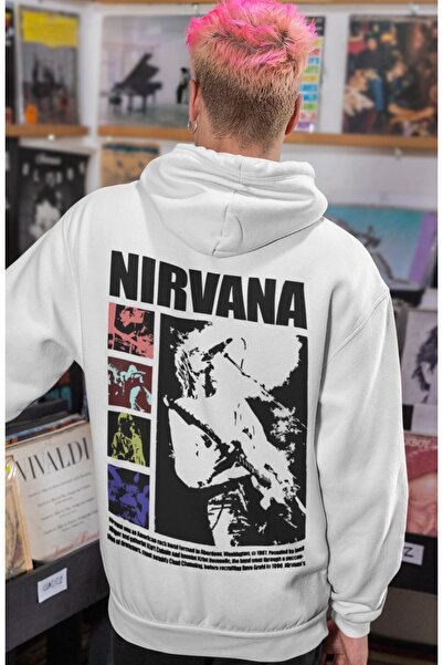 SEVBANO Nirvana rok metal muzički bend, unisex majica sa kapuljačom od četkan...