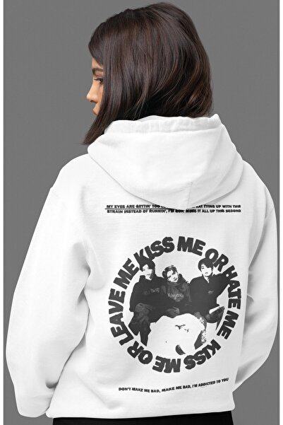 SEVBANO Bts Music Group Back Printed Unisex Oversize Combed Cotton Hoodie