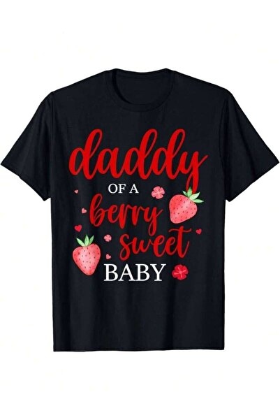LİNA06 1 قطعة تي شيرت Ized "Daddy Of A Berry Sweet /S" بتصميم الفراولة لمناسب...
