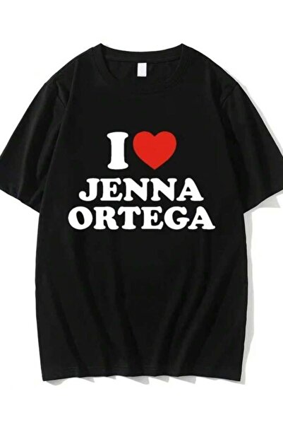 9TAY تي شيرت I Love Jenna Ortega صيفي بأكمام قصيرة وياقة دائرية من القطن 100%...