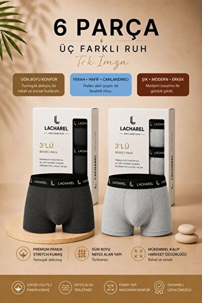 Mariposa Secret Men's Lycra Cotton Breathable Combed Cotton 6-Piece Boxers - ...