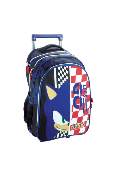SONIC THE HEDGEHOG Σχολική τσάντα Champion Racer με ρόδες, Τσάντα 46 εκ.