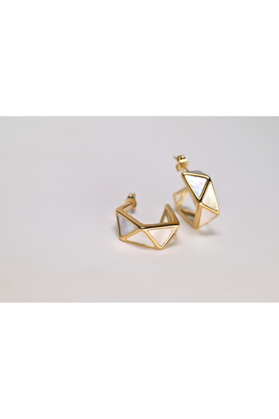 myadore Cercei vintage din oțel inoxidabil placat cu aur de 18K