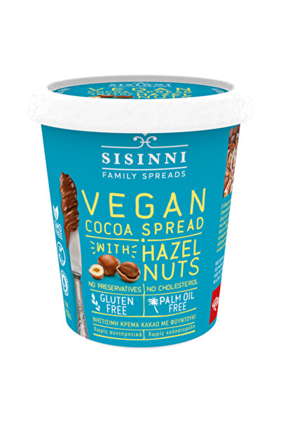 Sisinni ΚΡΕΜΑ ΚΑΚΑΟ 400gr. - (ΜΕ ΦΟΥΝΤΟΥΚΙ) (VEGAN)