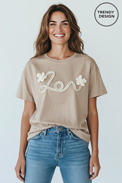 Generic Brand Tricou de Damă Casual din Bumbac – Croială Lejeră, Decolteu Rot...