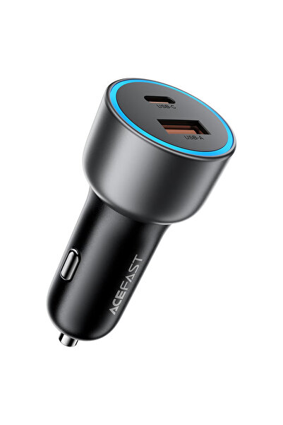 Acefast Încărcător auto (B21) - USB, Type-C, 75W, PD3.0, Lumină ambientală LE...