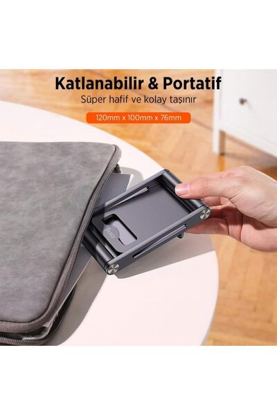 Yıldızan Nexoratech Aluminum Foldable Metal Desktop Phone Holder Stand Space ...