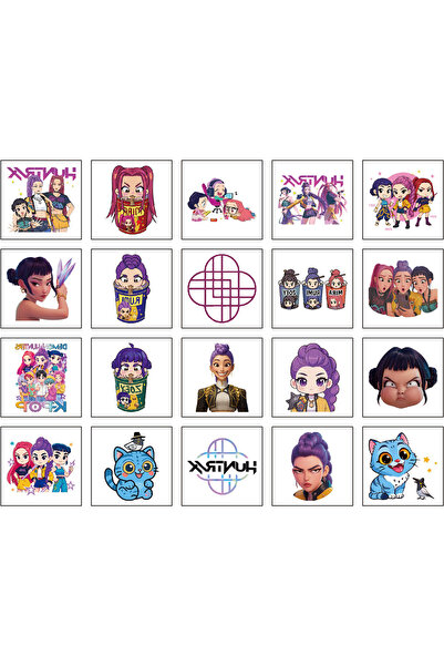 choice2 Bandai 01 20pcs/set Cartoon Kpob Damon Hunters Rumi Kang Temporary Ta...