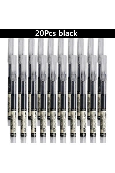 Choice15 20pcs black Gel Pens Set: 3-100pcs Black/Blue Large Capacity Smooth ...