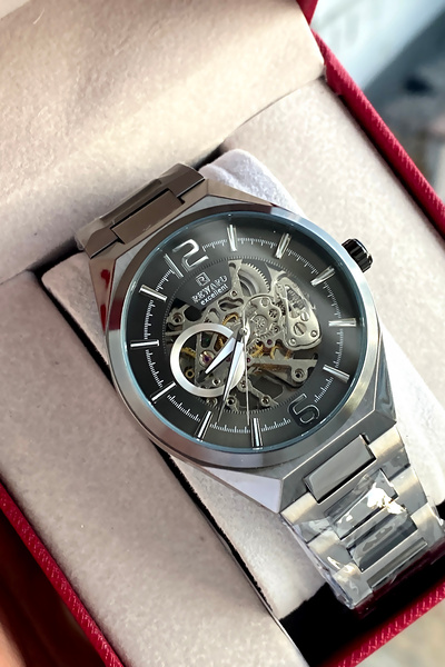 Reward Automatic Mechanism Steel Cord 2 Year Warranty Men's Wristwatch