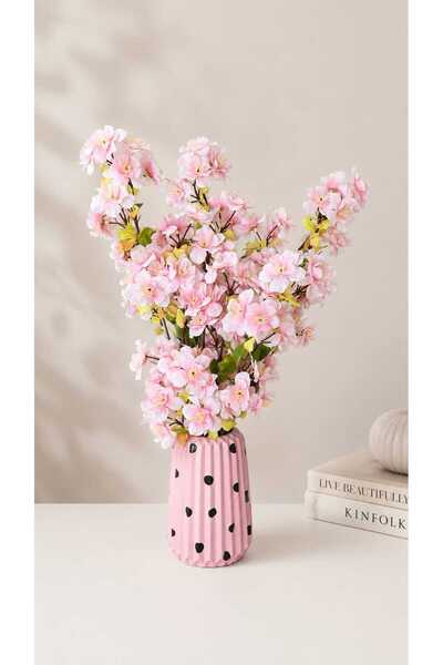 Vazolu yapay sakura dallı çiçek