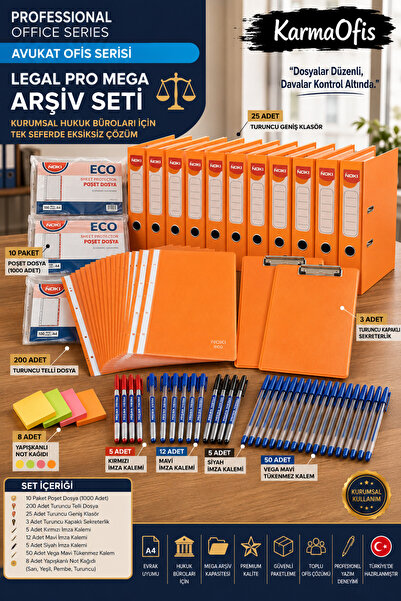 KarmaOfis Lawyer's Office Series Mega Orange Archive Set |   10 Pack Pouch Fo...
