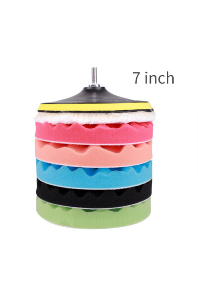 Choice3 7 inches 8Pcs Car Polishing Kit Polish Pad 3/5/7 Inch Car Polishing D...