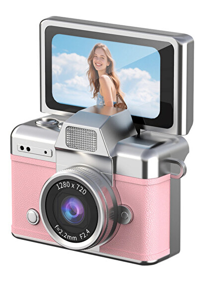 Blackbird Game Center Cepaks Lk-027 Pembe Retro Mini Dijital Fotoğraf Makines...