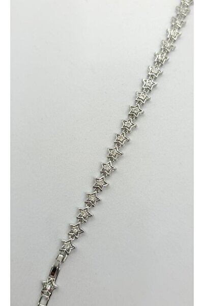 ndjewelry سوار فضي بتفاصيل نجمة سيليستي (15+2 سم)