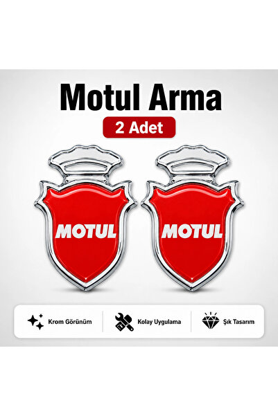 şimika tuning tuningmarketim Motul Chia Arma Chrome Car Emblem – 5 × 3.5 cm