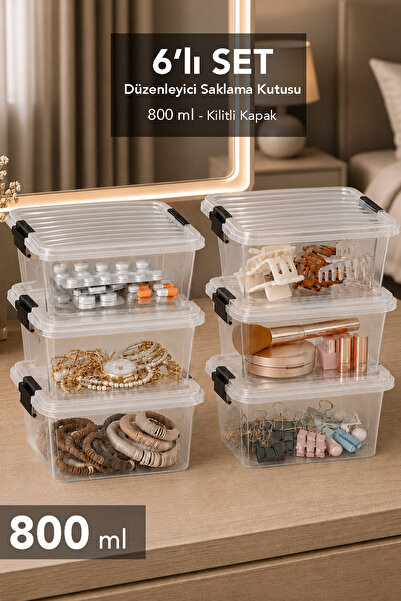 Meleni Home Set de 6 cutii decorative pentru depozitare - Organizator pentru ...