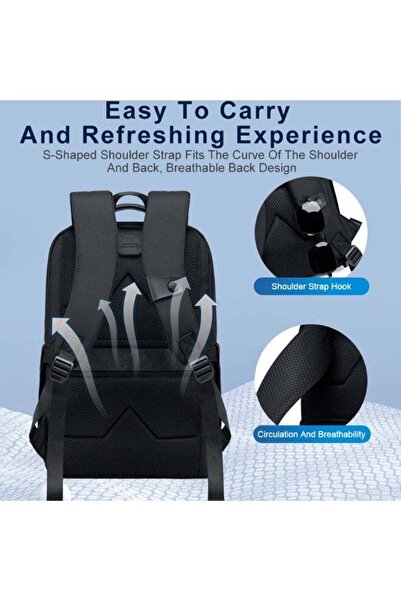 Arctic Hunter 17 Inch Slim Laptop Backpack Water Resistant Anti-Theft Backpack for Business Casual Travel College School for Men Women, Black