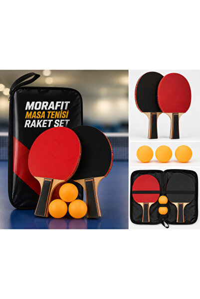 Erka Morafit Masa Tenisi Raket Seti 2 Raket 3 Top Çantalı Masa Tenisi Takımı ...