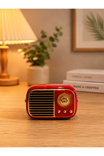 Şarjlı Kablosuz Bluetooth Hoparlör – Kırmızı