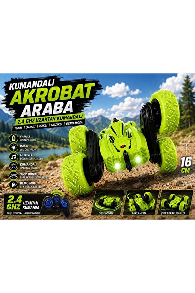 scntoys Uzaktan Kumandalı Işıklı Şarjlı 2.4 Ghz Müzikli Demolu Kırılmaz Akrob...
