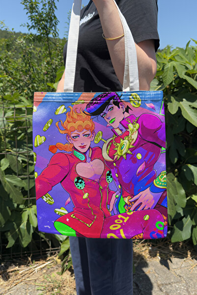 ZipZap Jojo V2 Summer Winter Double-Sided Canvas Printing Tote Bag Anime Bag