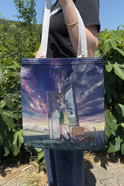 ZipZap Suzume V4 Summer Winter Double-Sided Canvas Print Tote Bag Anime Bag