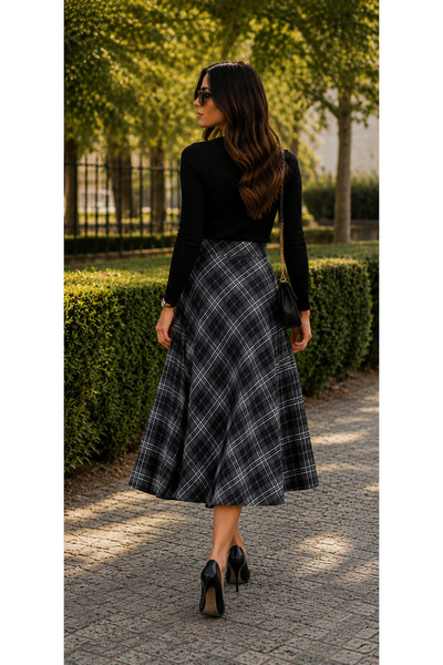 get crazy collection Fustă vintage în carouri pentru femei