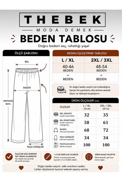 THEBEK Woven Viscose Pants with Wide Legs