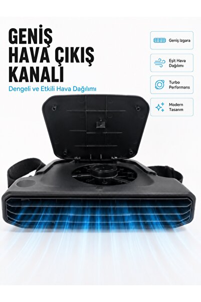 Genel Markalar 5 Kademeli Araç İçi Boyun Serinletme Fanı Güçlü Turbo Ha Akışl...
