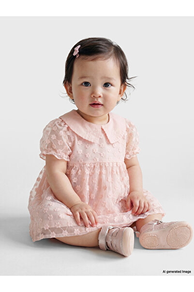 LC Waikiki Nevavm Flower Embroidered Baby Girl Dress with a Difference