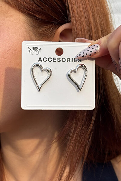 TAKIPORT Silver Color Heart Figured Women's Earrings