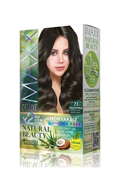 MAXX DELUXE صبغة شعر مغذية بزيت الطبيعة ومستخلصات الحماية لتغطية الشيب بثبات ...