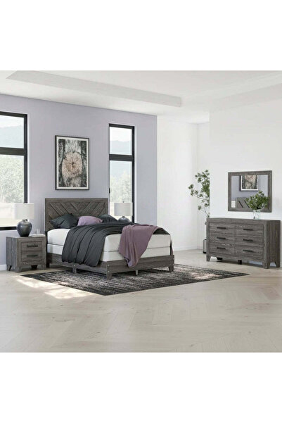 Ashley Furniture Sylveri King Chevron Panel Bedroom