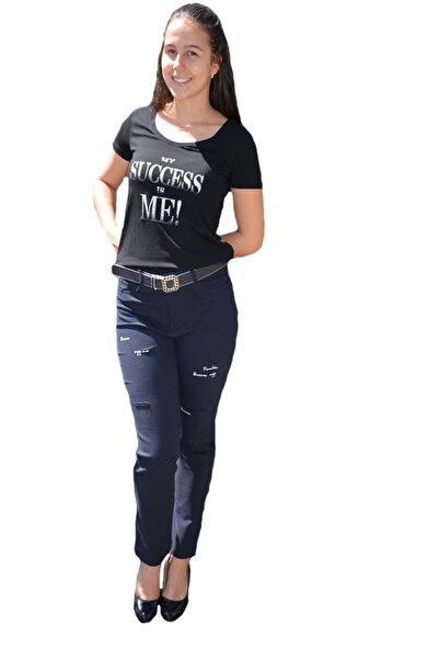 OEM Pantaloni dama Mali cu design rafinat,nuanta de bleumarin