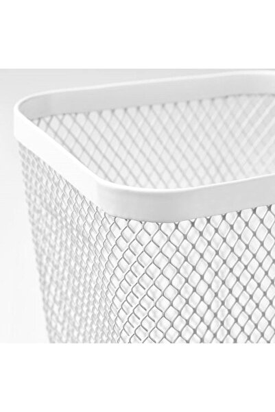 IKEA QUİCK Masa Üstü Beyaz Renk Kalemlik 2 Adet Metal Kalem Kutusu Yükseklik 11 cm