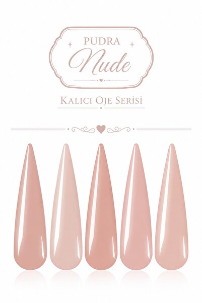 MOZIUR Pudra Nude Kalıcı Oje Serisi 15ml Büyük Boy