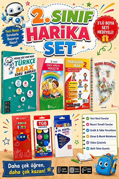 Ata Yayıncılık 2.Sınıf Harika Set (Boya Seti Hediyeli)
