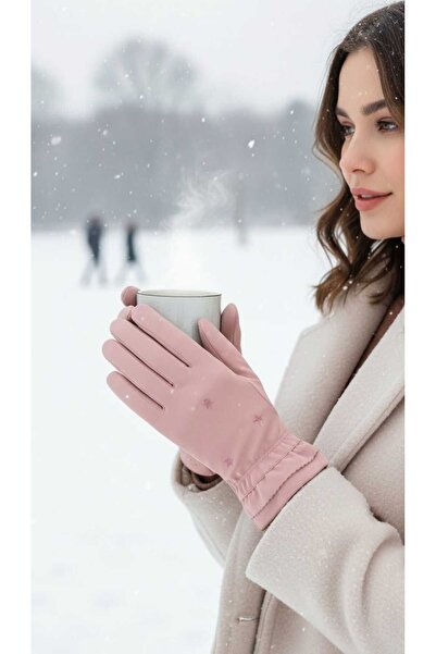 Aware Time Parachute Fabric Touchscreen Plush Inside Women Gloves