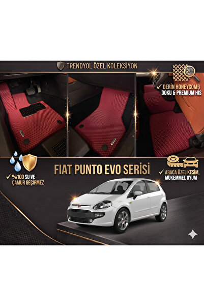 8D OTO PASPASI FİAT PUNTO EVO SERİSİ PREMİUM ARACA ÖZEL EVA PASPAS TAKIMI MET...