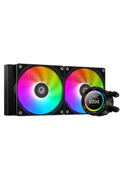 ID-COOLİNG SL240 XE Răcitor lichid CPU, 240mm, Afișaj LCD, aRGB, Negru