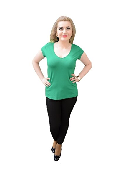 OEM Tricou tineresc, lejer si comod, nuanta de verde, design simplu
