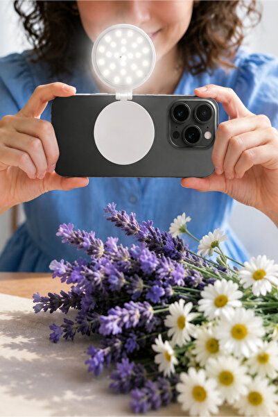 Soffany Aynalı Telefon Selfie Işığı Klipsli LED Video Konferans TikTok Instag...