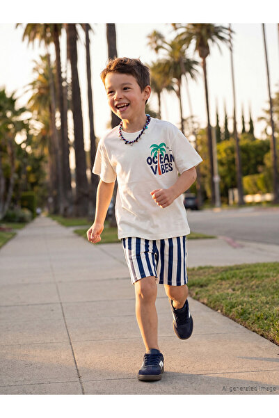 LC Waikiki Esvab • Modern & Distinctive Printed Boys' Shorts and T-Shirt